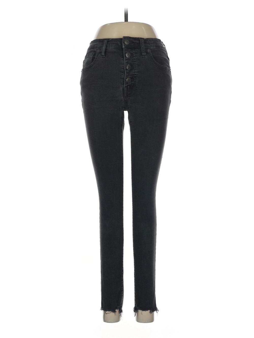 Madewell Black High-Rise Skinny Jeans with 4 Button Fly